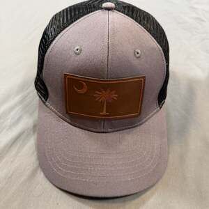 Infinity Headwear South Carolina Palmetto State Leather Patch Trucker Hat